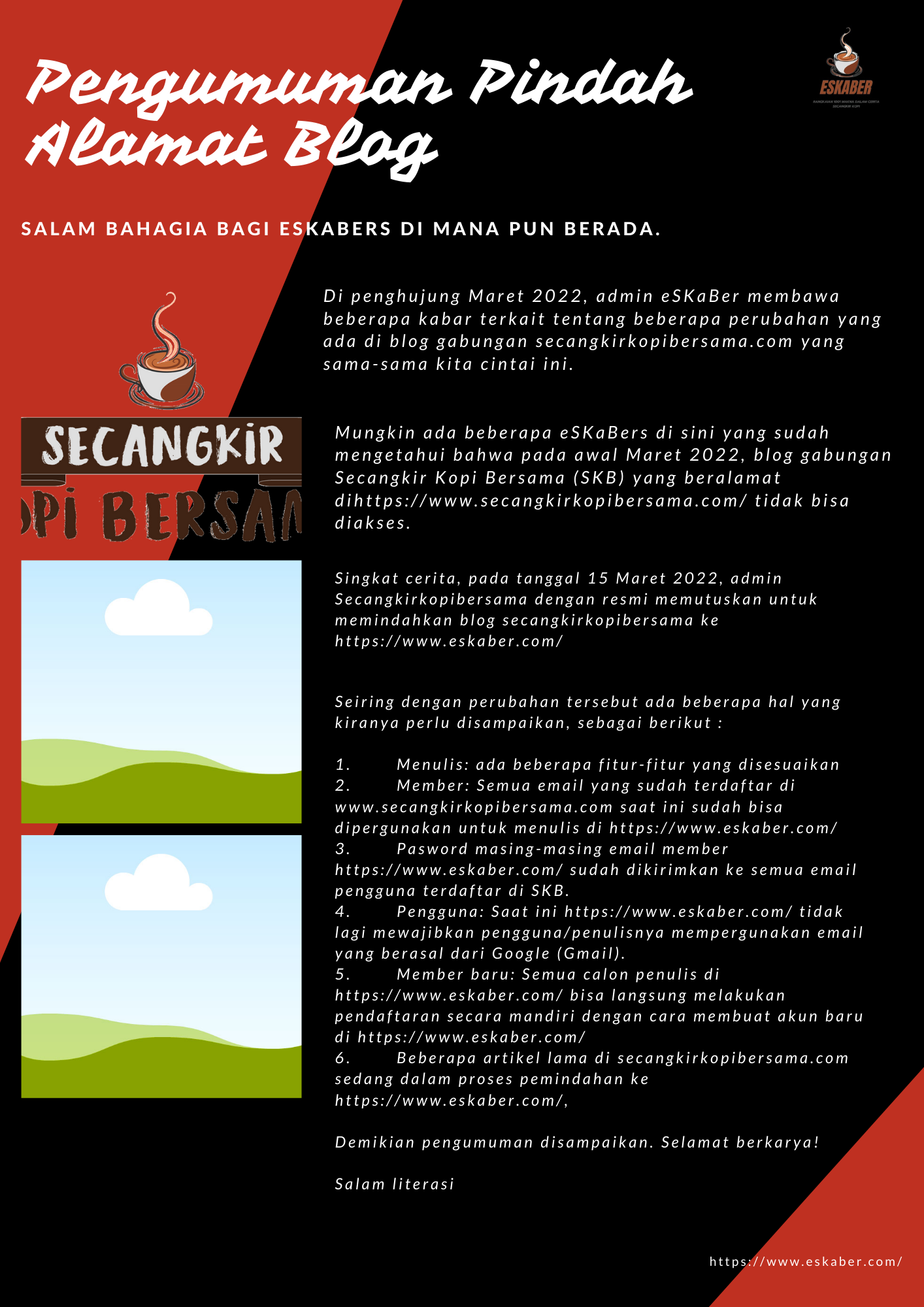 Pengumuman Pindah Alamat Blog