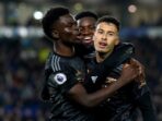 Arsenal menang atas Brighton, selebrasi Gabriel Martinelli (Foto Skysports).