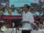 Presiden Joko Widodo pada acara Musyawarah Rakyat (Musra) di Istora Senayan, Jakarta, pada Minggu, 14 Mei 2023 (tangkapan layar dari akun instagram.com/jokowi)