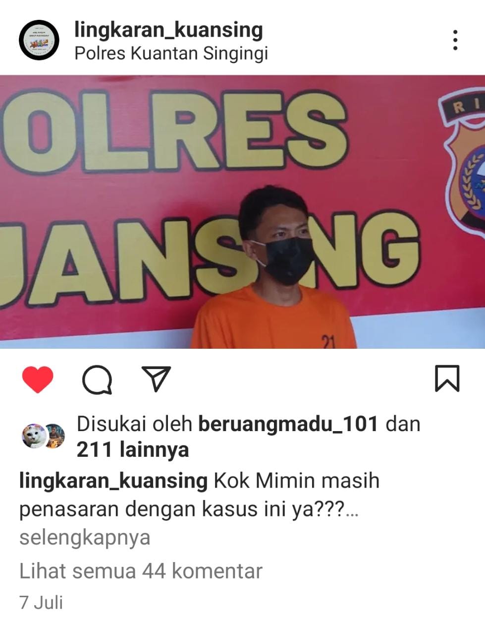 Aparat Kepolisian Kuantan Singingi Berhasil Menangkap Pelaku Kasus Pembunuhan Seorang Petani, Korban Pembunuhan/foto : Lingkaran Kuansing