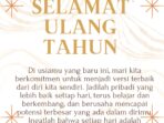 Selamat Ulang Tahun! Semoga Panjang Umur, Sehat, dan Sukses Selalu