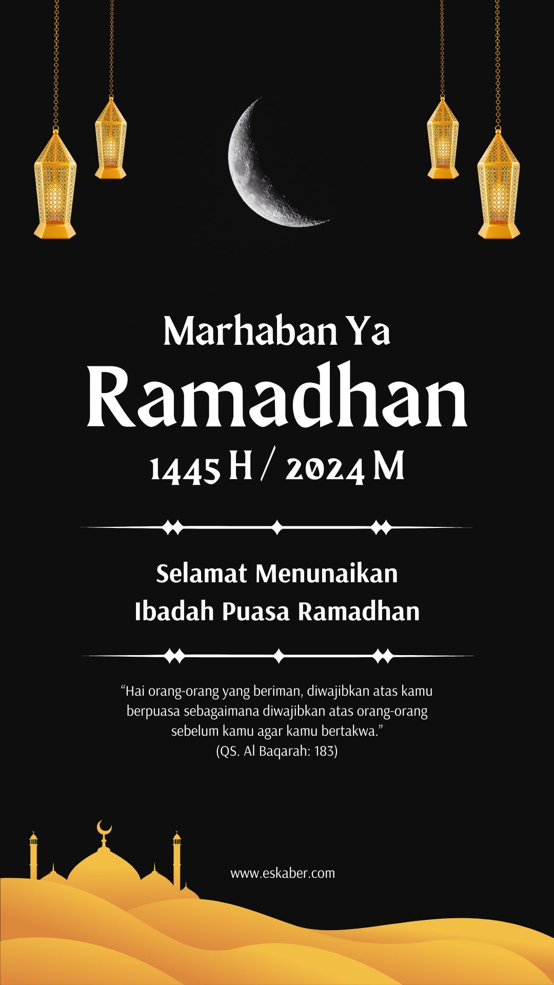 Selamat Menunaikan Puasa Ramadan 1445 Hijriah/2024 Masehi