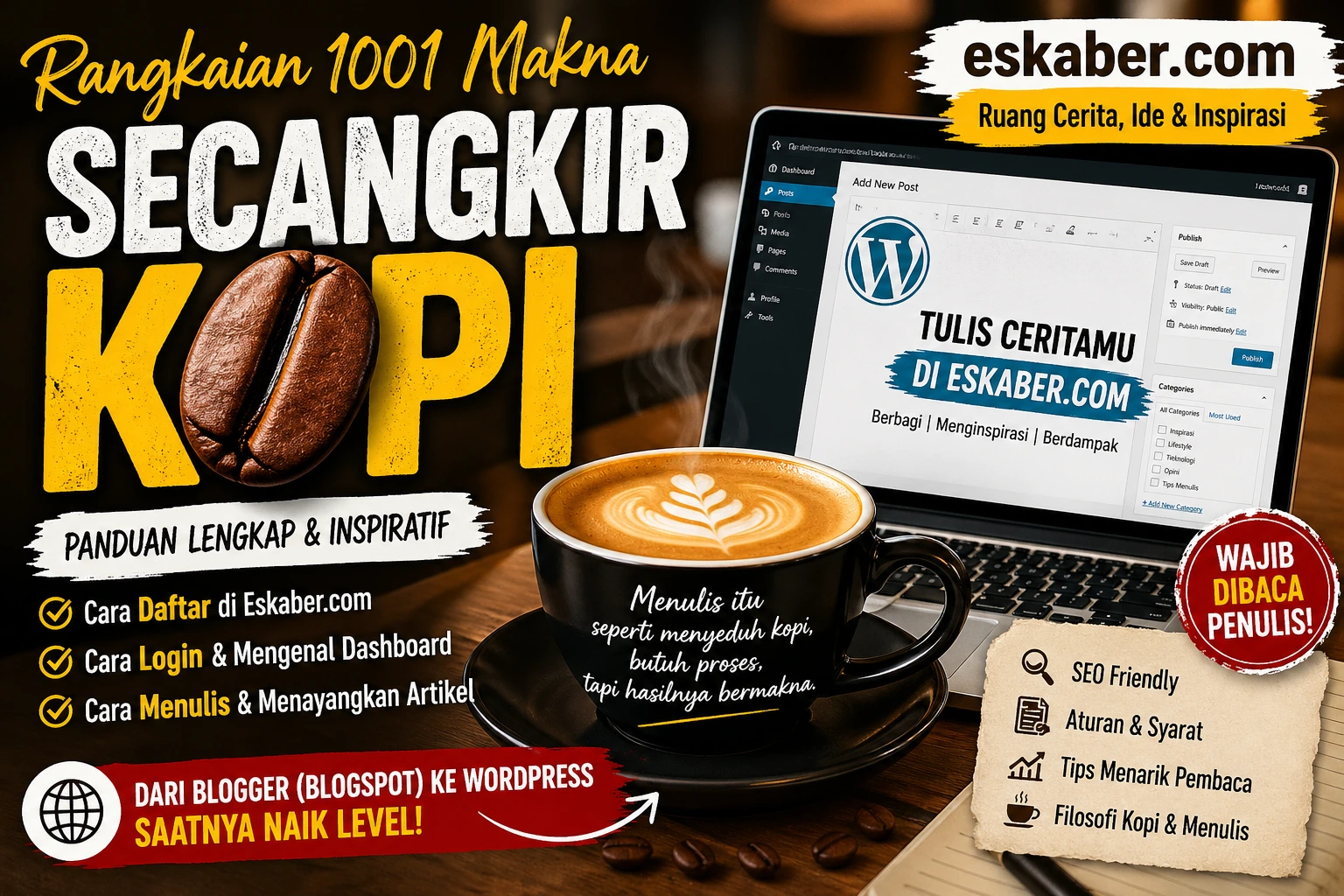 Rangkaian Makna Kopi ; Panduan Menulis di Eskaber.com