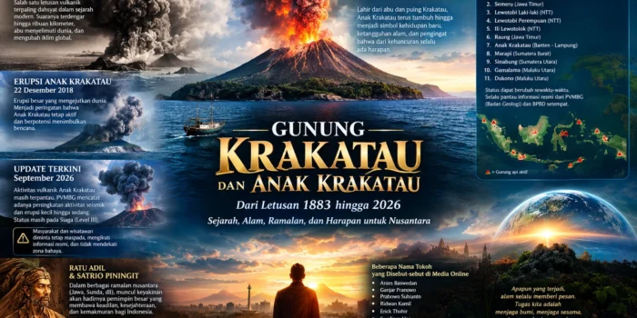 Gunung Krakatau & Anak Krakatau: Letusan 1883 hingga 2026